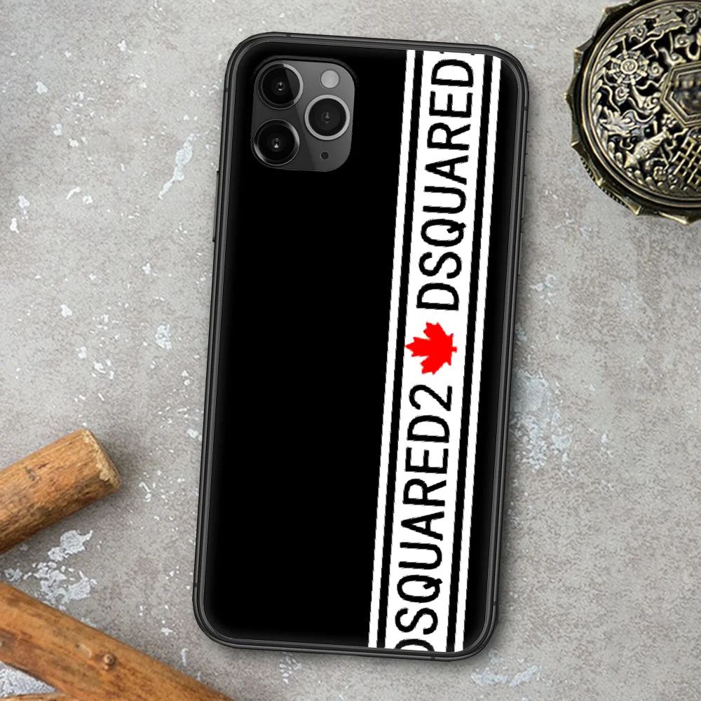 

Dsquared2 Fashion DSQ2 Phone Case For Iphone 4 4s 5 5S SE 5C 6 6S 7 8 Plus X XS XR 11 12 Mini Pro Max 2020 black Bumper Soft