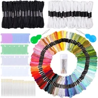 imzay 207pcs embroidery starter kit with 150colors embroidery floss cross stitch threadscross stitch tools for beginners