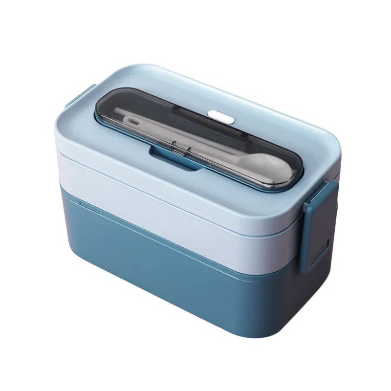 

Double bento box Portable Outdoor food storage containers Leak-Proof Japanese style Lunch box With Compartment cooler boxs