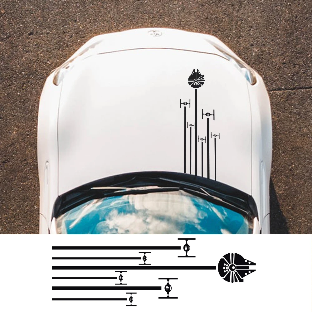 

Car Hood Cover Sticker Auto Vinyl Film Decals Stylish Graphics DIY Styling Decoration Automobiles Styling Car Tuning Accessories