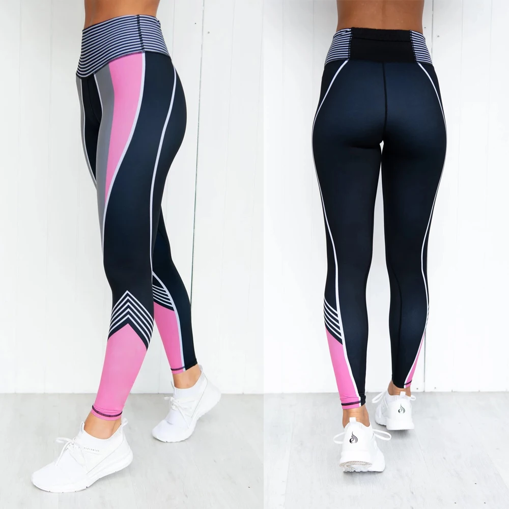 

High Waist Women Leggings Seamless Striped Push Up Fitness Sport Running Gym wear Energy Seamless Leggings Girl Yoga Pants