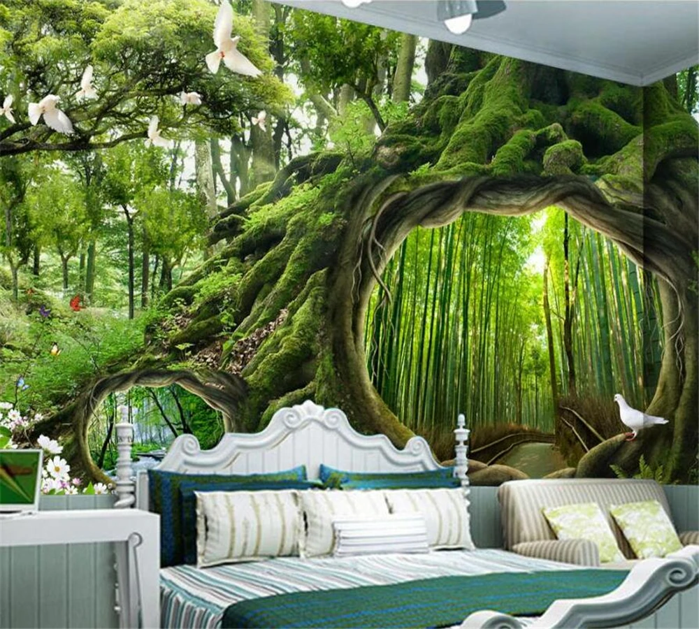 Пользовательские обои beibehang красивый волшебный лес кафе детская комната