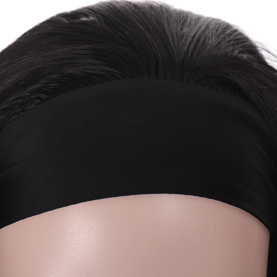 

Synthetic Long Wavy Headband Wig High Temperature Fiber Hair Wigs For Black Women Daily Party Free Gift