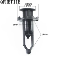 qfhetjie 100pcs black plastic rivets clips car bumper clips retainer fastener rivet door panel fender liner car accessories