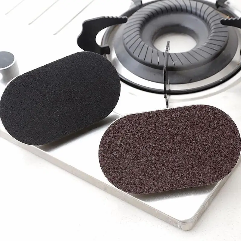 

Kitchen Cleaning Sponge Brush With Carborundum Handle Remove Stains Tools Clean Decontamination L4Y1
