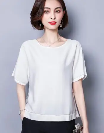 

Fashion Women Tops T-shirts white Female 2019 Summer