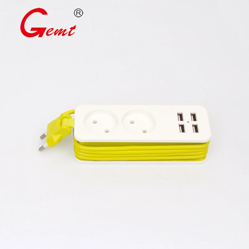 GMT штепсельная вилка европейского стандарта розетка с несколькими разъемами 4 usb