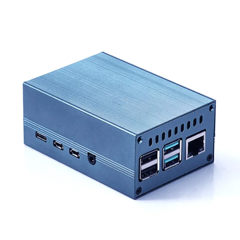 raspberry pi 4B металлический корпус raspberry pi 4 материнская плата коробка алюминиевый сплав защитный корпус с охлаждающими аксессуарами - Цвет: Blue case