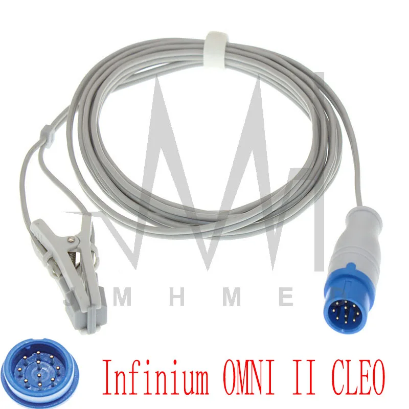 

Датчик насыщения спинным кислородом Infinium OMNI II CLEO Monitor, 10-контактный 3 м оксиметрический кабель для взрослых/детей/новорожденных/пальцев/ушей...