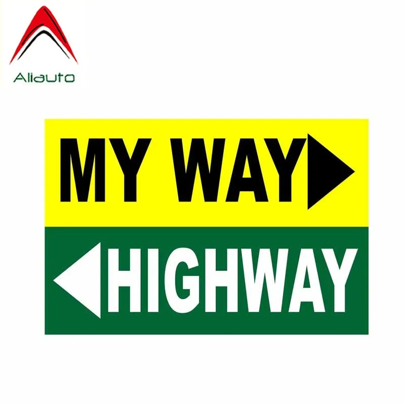 

Забавная Автомобильная наклейка Aliauto, креативная наклейка My Way Highway, аксессуары из ПВХ для Volvo Xc90 Nissan Qashqai J10 Renault Logan,12 см * 8 см