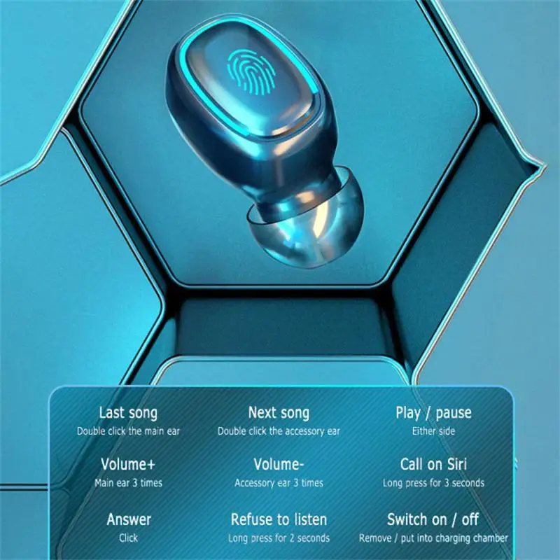 

TWS Wireless Bluetooth Earphone 8D HIFI Stereo Sport In Ear Earbuds Gaming Music Headset with MIC For Xiaomi Huawei