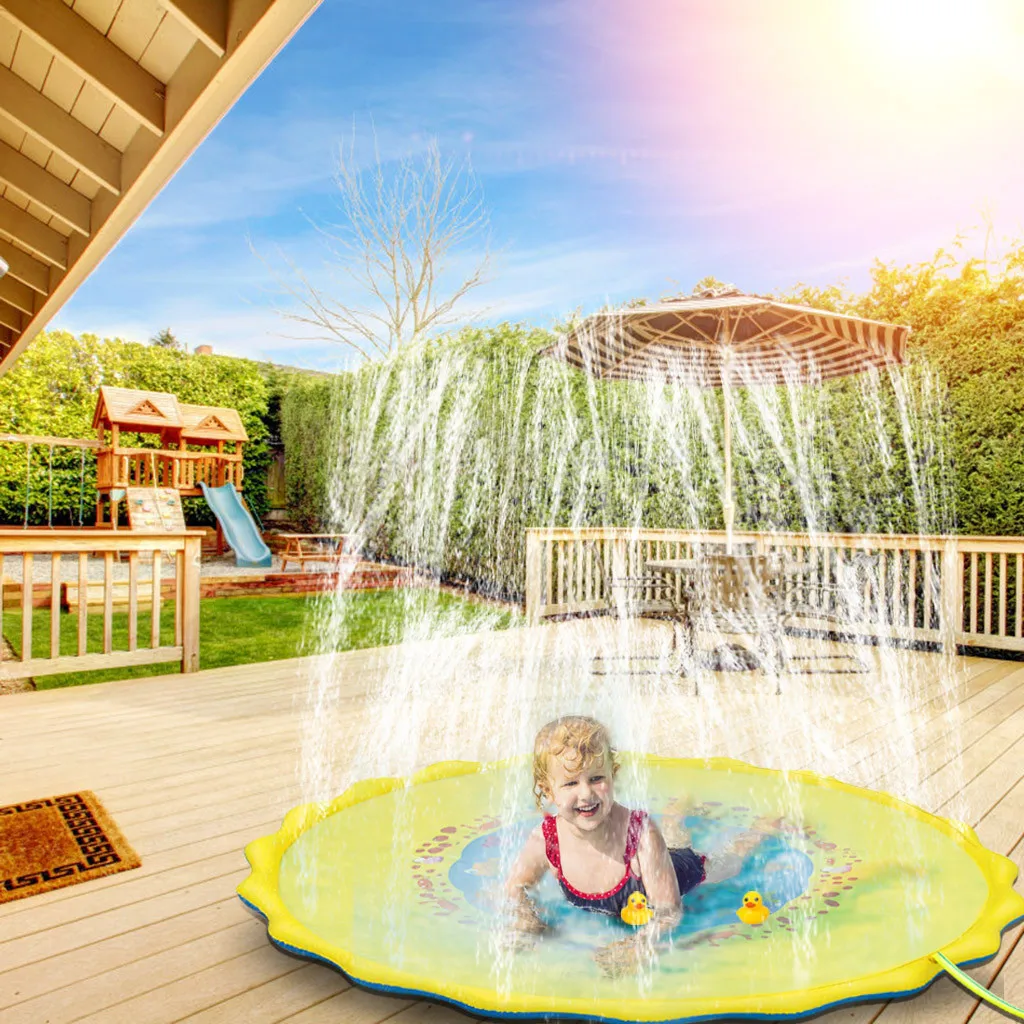 Напольный коврик с распылителем воды для газона бассейна игрушечный фонтана