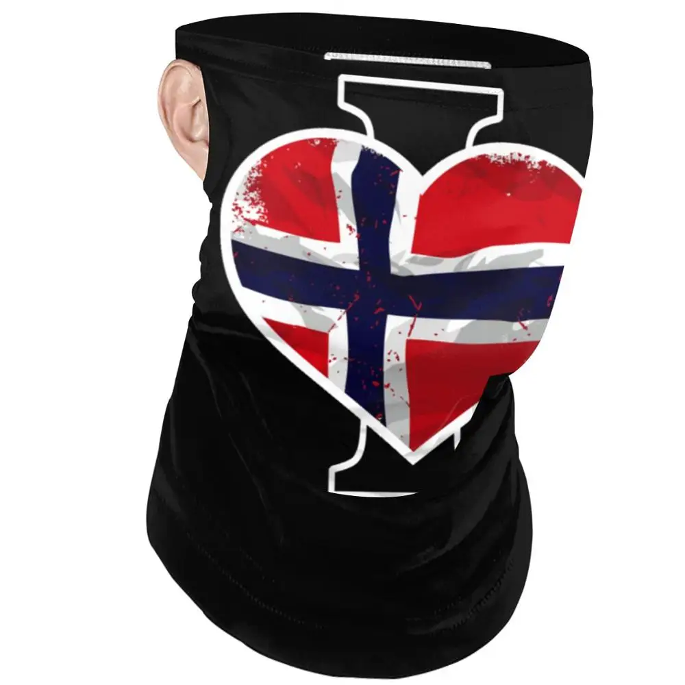 I Love Heart норвежский флаг 3D бесшовная бандана для занятий спортом на открытом