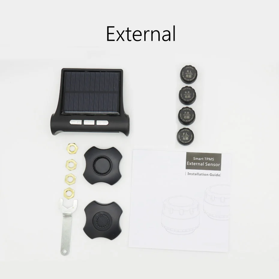 Система контроля давления в шинах TPMS на солнечной энергии 10 шт./лот светодиодный