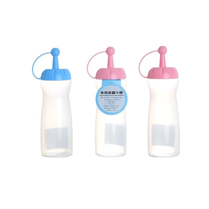 

Jam Sauce Squeeze Bottle Plastic Squirt Out Ketchup Vinegar Oil Condiment Dispenser Gravy Boat Kitchen Transparent Container