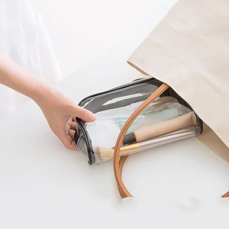 Прозрачная дорожная косметичка DINIWELL на молнии для женщин прозрачные сумочки