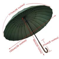 high quality wood handle long umbrella with 24 ribs for womenman durable big %d0%b7%d0%be%d0%bd%d1%82 windproof waterproof ultral light weight
