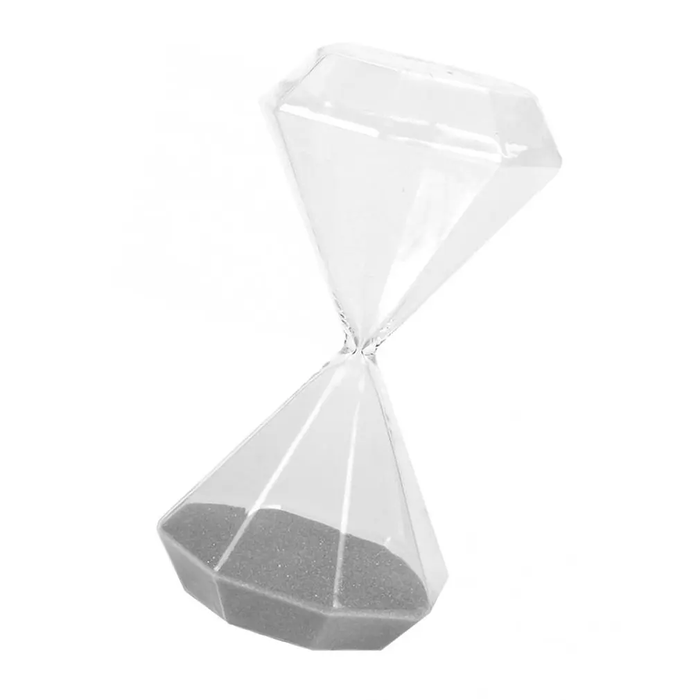 Large 30 Minutes Diamond Hourglass Meter Time Creative Glass Home Decoration Graduation Season Birthday Gift