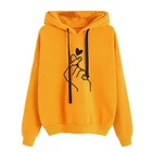 WENYUJH женские толстовки с капюшоном на каждый день Kpop Planet принт однотонный Свободный свитшот на завязках длинный рукав с капюшоном 2020 осенний Женский пуловер