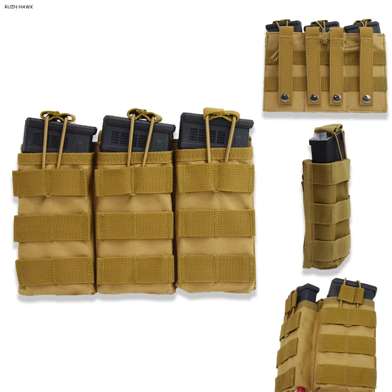 

Good Quality 1000D Nylon Paintball Airsoft Pouch Single / Double / Triple MOLLE Magazine Pouch Tactical Pistol Hunting Waist Bag