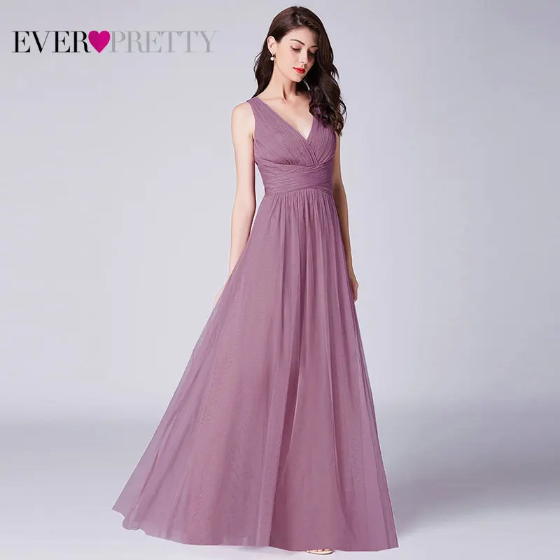 Платье подружки невесты Ever Pretty EP07526OD Элегантное Длинное фатиновое