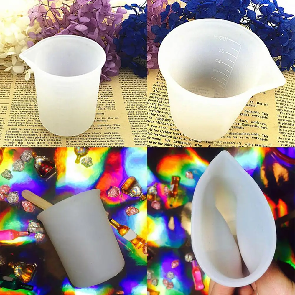 

100ml Baking Kitchen Silicone Graduated Measuring Cup Scales Pour DIY Craft Tool Measuring Cup Scales Pour DIY Craft Tool Measu