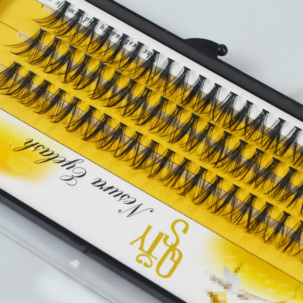 QSTY 0.07C 20D Professional Individual Eyelash Extension Natural Long Black Effect Makeup False Cluster Eyelashes Soft Cilia | Красота и