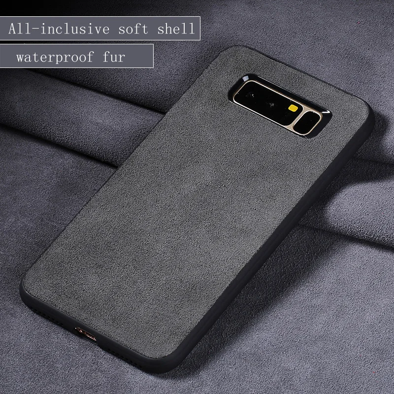 

LANGSIDI brand All-handmade genuine fur phone case For Samsung Note8 Comfortable touch all-inclusive phone case