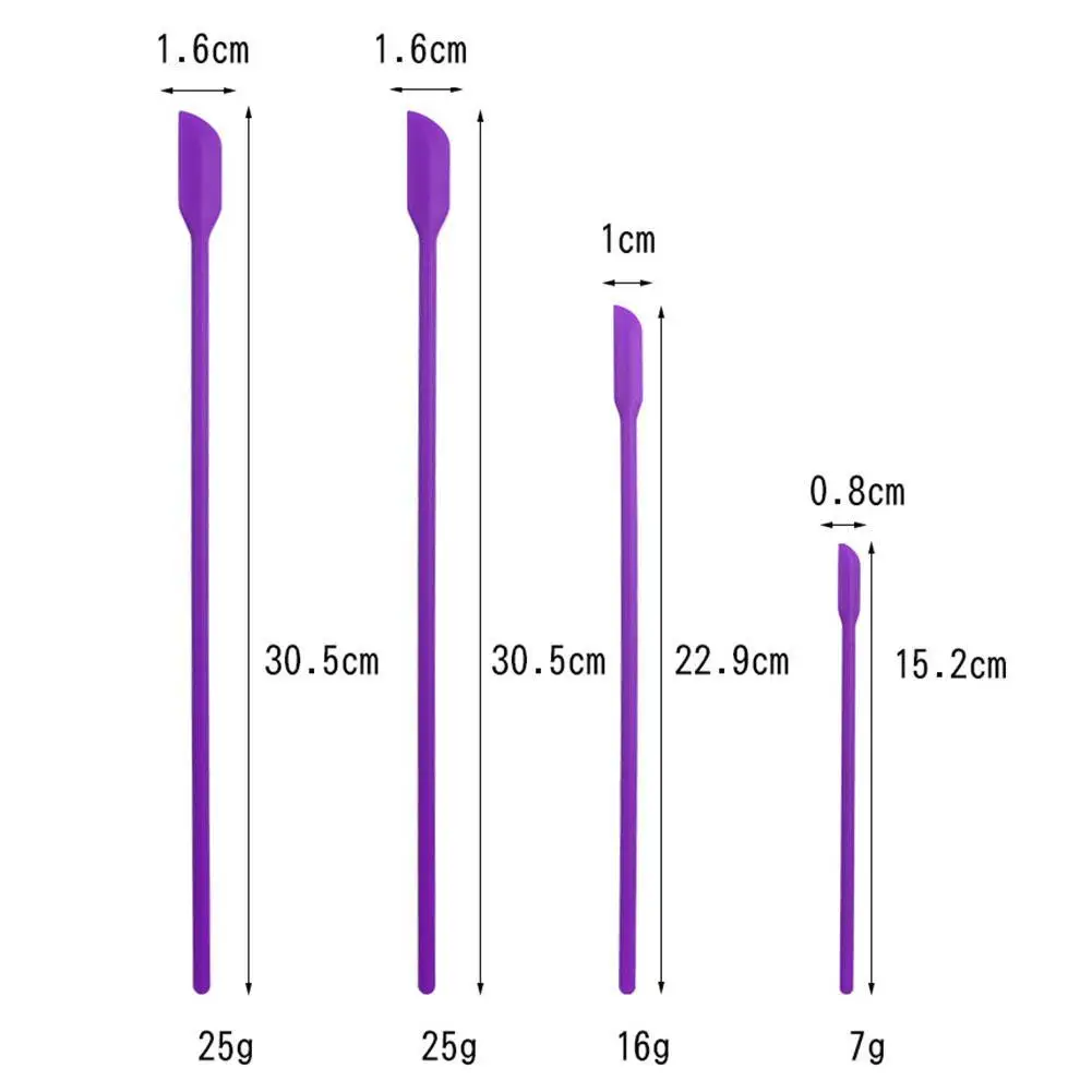 

4PCS/Set Beauty Purple Cosmetics Bottle Scraper Flexible Kitchen Ma Silicone Safe Spatula Drop Face Reusable Scraper Last B W7M8