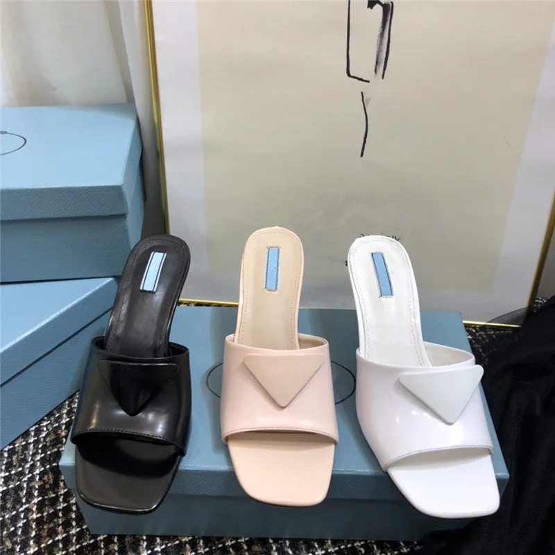 

Ollymurs Summer high-heeled slippers square toe stiletto high-heeled shoes fashion party black white pink high-heeled slippers