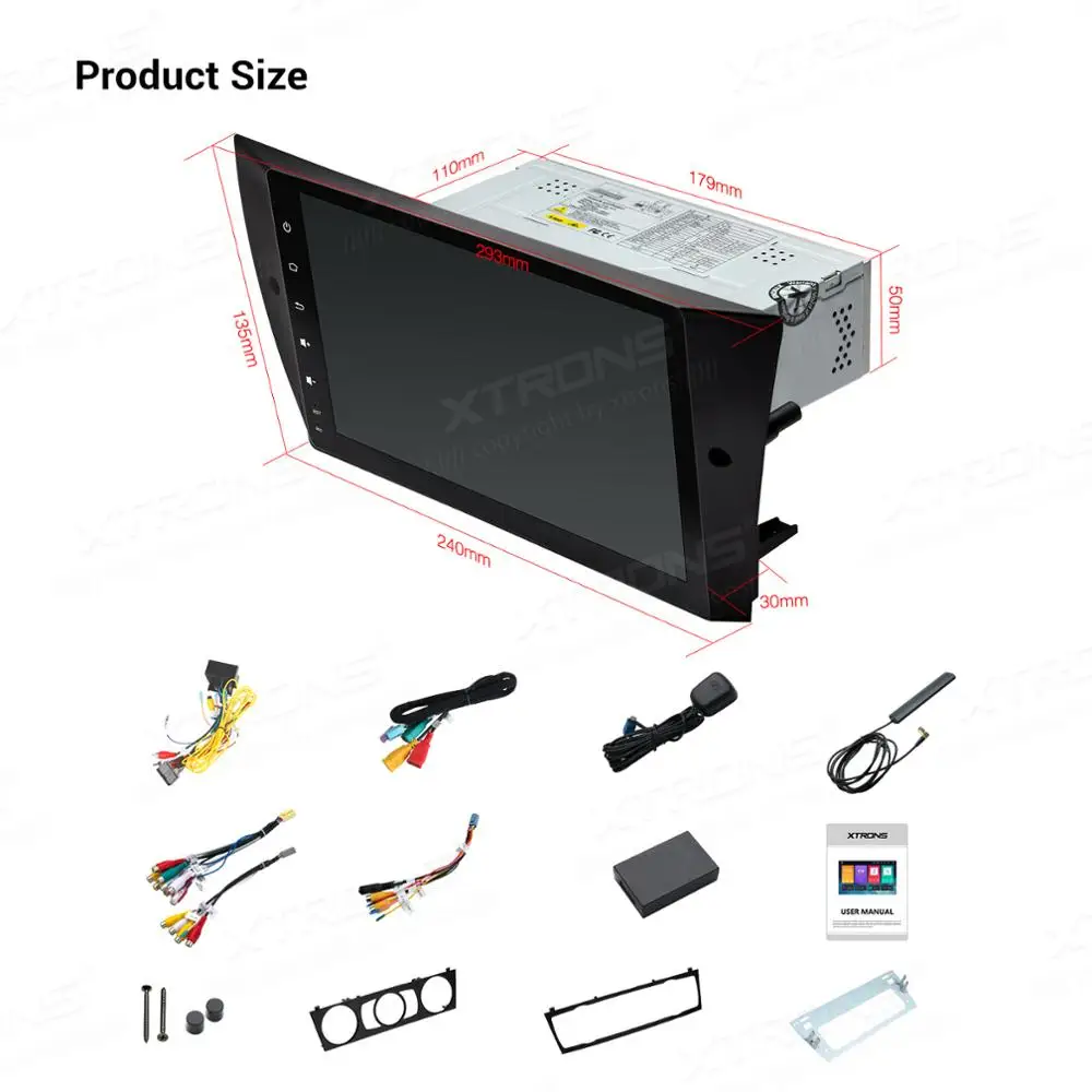 Автомобильный мультимедийный стерео DVD радиоплеер XTRONS 9 &quotAndroid 0 для BMW E90 E91 E92 E93 M3