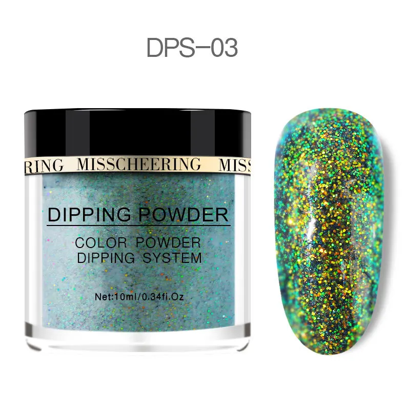 Lamemoria Dip порошок голографические наклейки для ногтей блеск пигмент 10 мл Лак