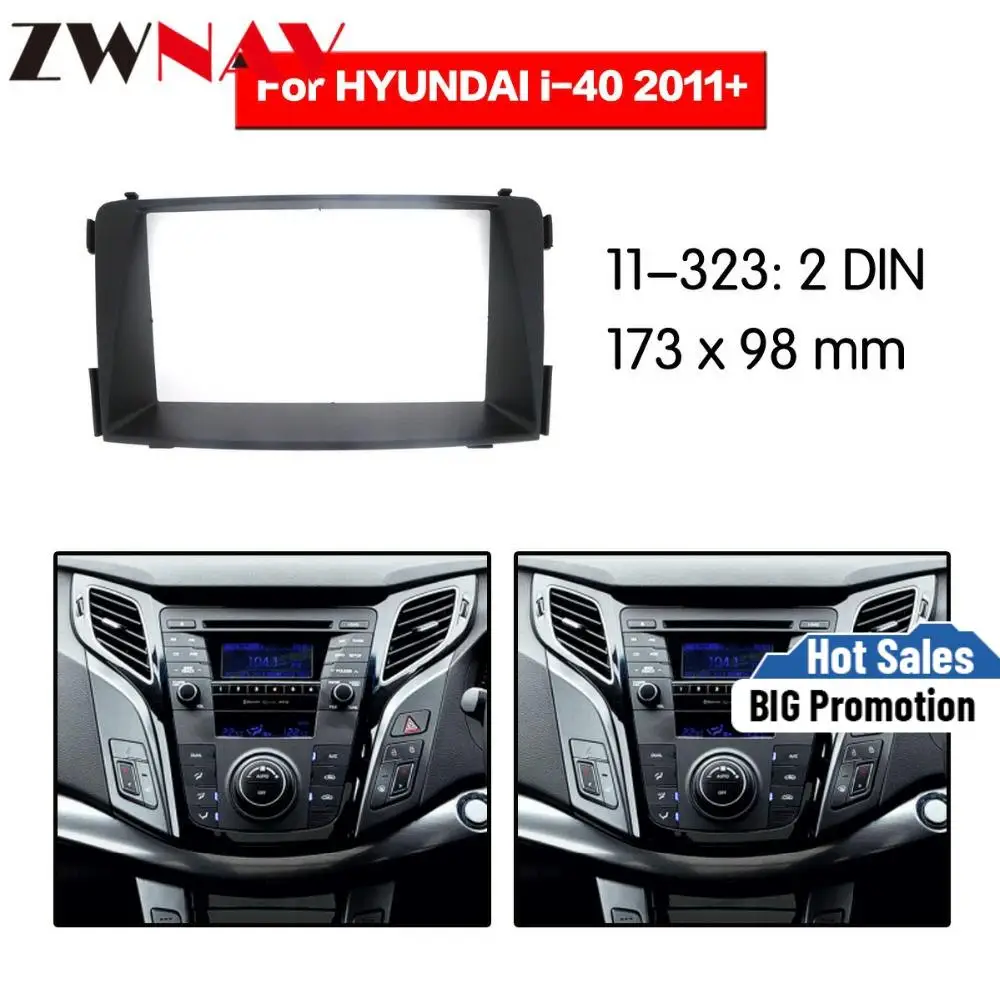 

Car DVD Player frame For 2011+ Hyundai i-45/ i-40 2DIN Auto AC Black LHD RHD Auto Radio Multimedia NAVI fascia