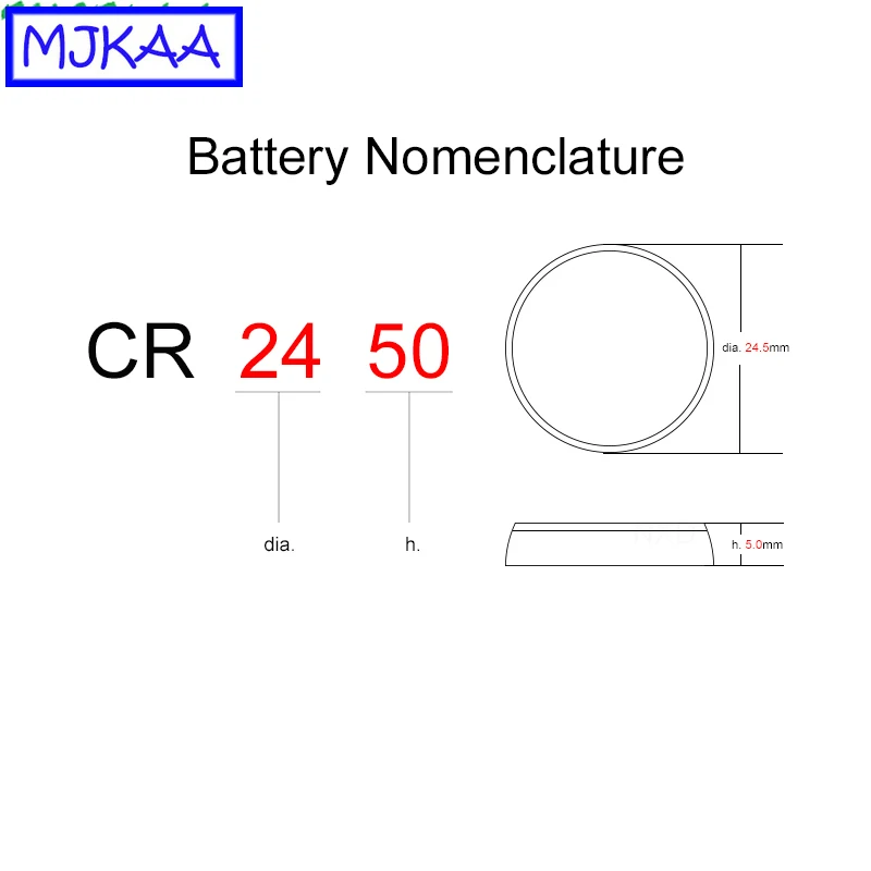 MJKAA 20 шт. CR2450 3 в Литиевые кнопочные батареи DL2450 CR2450N ECR2450 BR2450 CR 2450 автомобильные