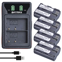 batmax bp 511 bp 511a bp 511 camera battery led usb dual charger with type c port for canon eos 40d 300d 5d 20d 30d 50d
