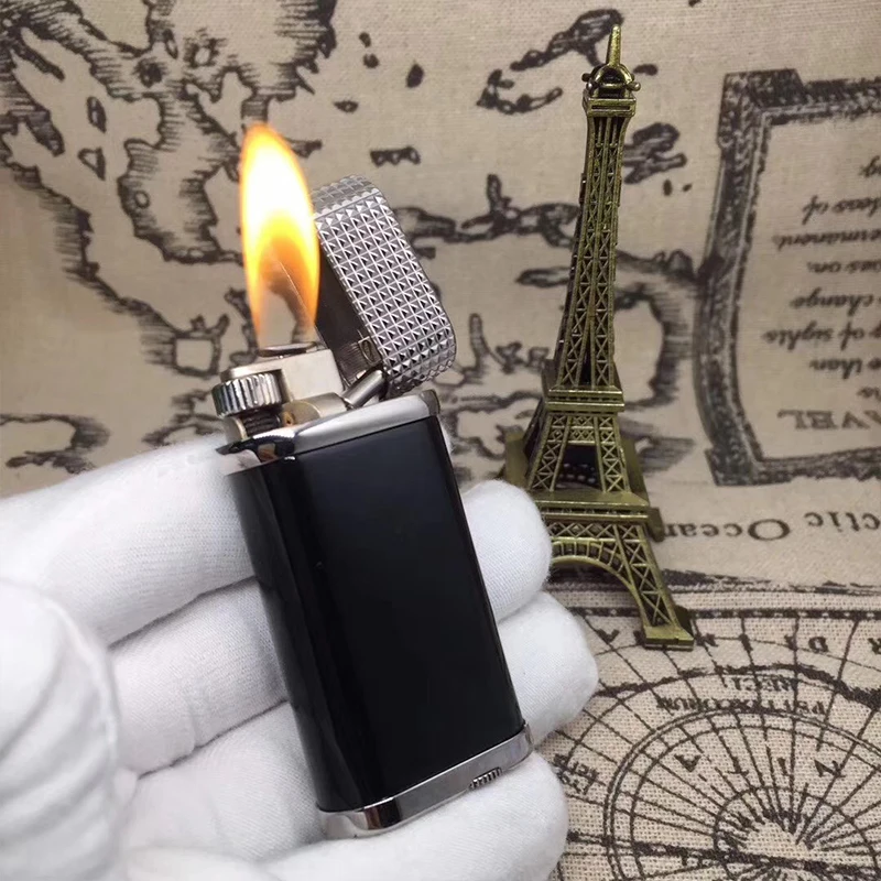 

100% new vintage dupont gas lighter gas cigarette lighter polished jet gasoline flint lighter metal gas lighter