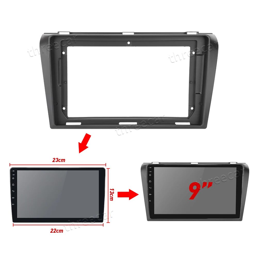 2Din автомобиль радио Панель рамы пригодный для Mazda 3 2004 2012 Droid maxx axela Android GPS тире