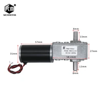 5840 31zy dc12v 24v 12rpm to 470rpm cwccw dual shaft reduction worm gear motor for automatic clothes hanger