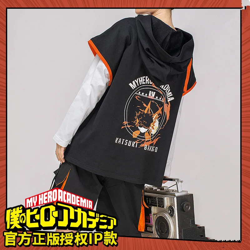 Аниме Cos My Hero academic Bakugo костюм кацуки для косплея повседневные Костюмы маленький