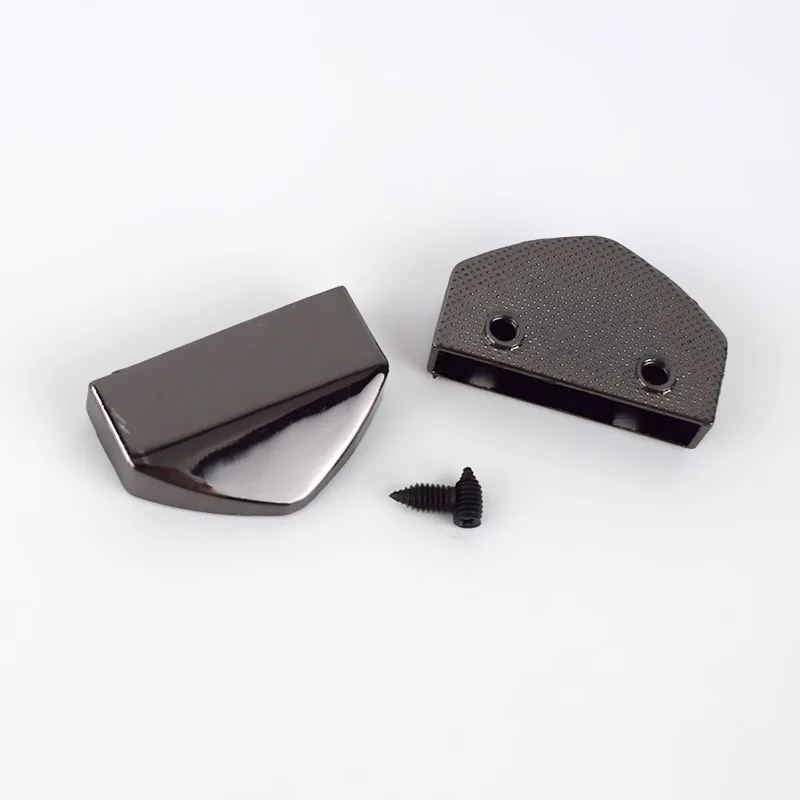 gunblack 10/5 шт, 25 мм, металлическая молния украшения конец зажим-ограничитель винты Сумки из натуральной кожи ремни хвост Застежка шнур замок аппаратные средства "сделай сам" аксессуары - Цвет: gunblack