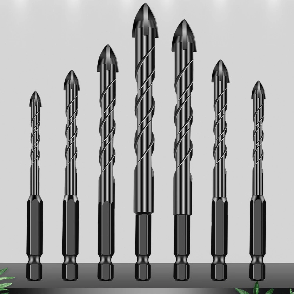 

Набор сверл с шестигранной плиткой, набор стеклянных керамических отверстий для бетона, сверла из твердого сплава