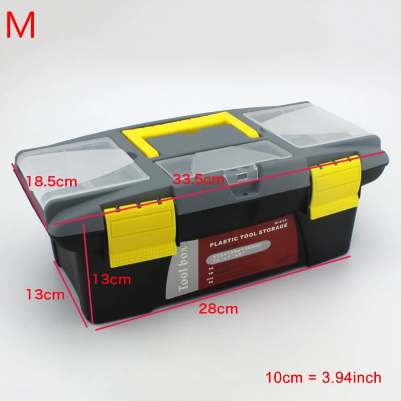 

Plastic Hardware Toolbox Household Multifunction Maintenance Toolbox Tool Case Q84D
