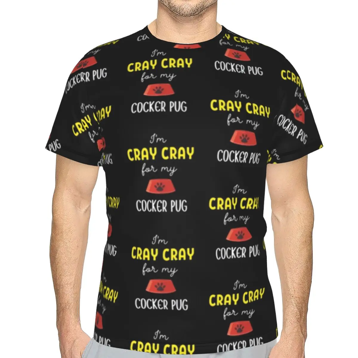 

Cocker T Shirt Cute Polyester Classic T-Shirt Short Sleeve Graphic Tee Shirt Plus size Men