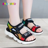 summer children sandals little girl shoes sequin princess kid sandals pink white black casual beach shoes for girls sandal 3 10y