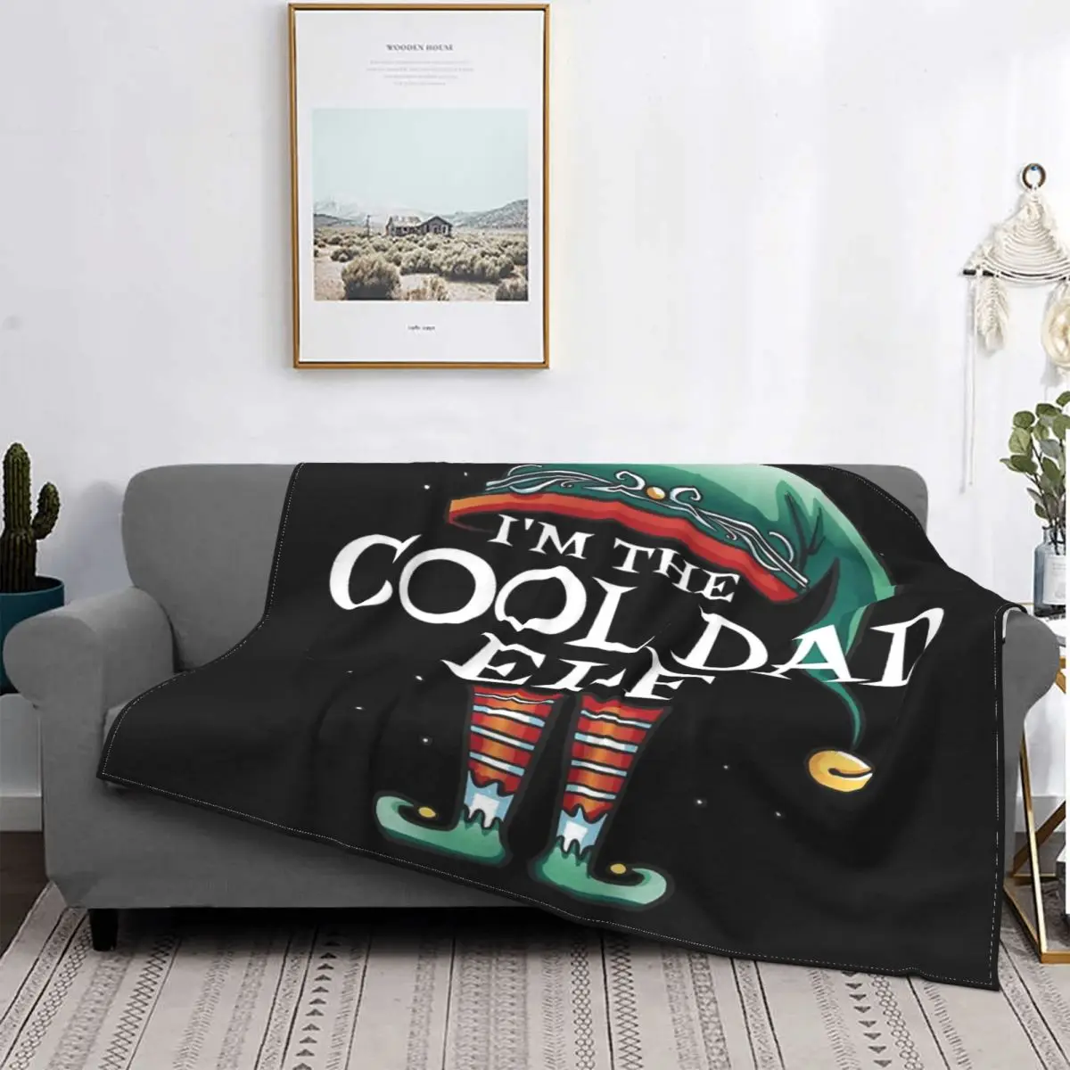 

I'M The Cool Dad-Manta de elfo, colcha a cuadros para cama, manta polar de felpa de Anime, alfombra de oración Islámica