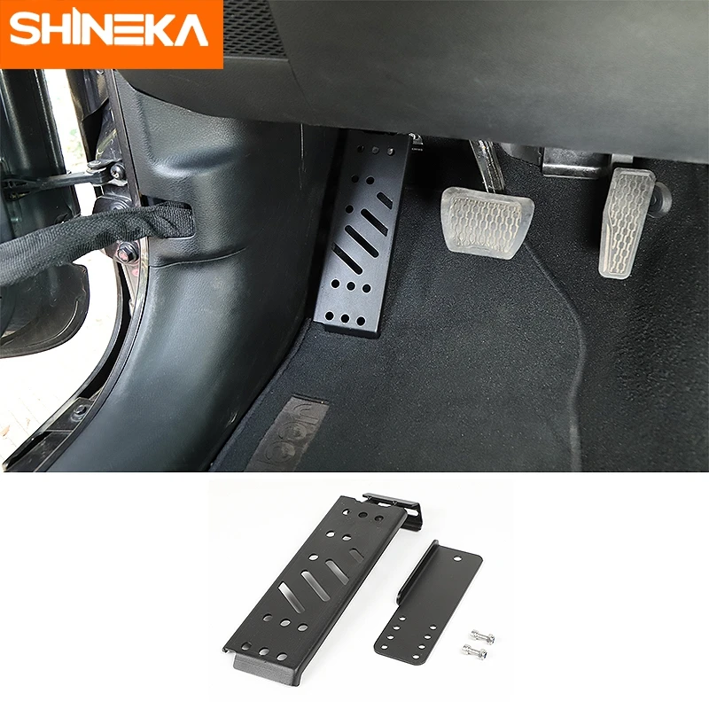 

SHINEKA Pedals for Jeep Wrangler JL 2018 Metal Black Left Side Foot Rest Pedal Plate Decoration Cover Interior Mouldings
