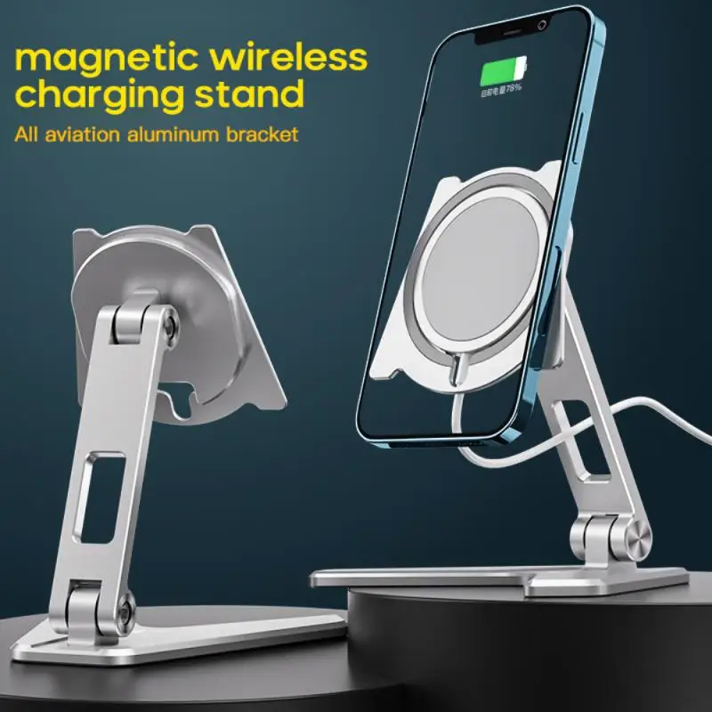 

Magnetic Wireless Phone Charging Base Holder Universal Desktop Mobile Phone Holder IPhone 12 Pro Max Mini Charger Bracket