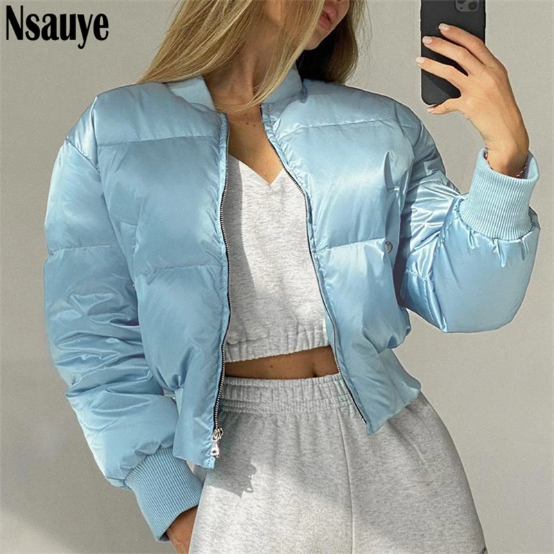 

Женская короткая парка с длинным рукавом, зимняя