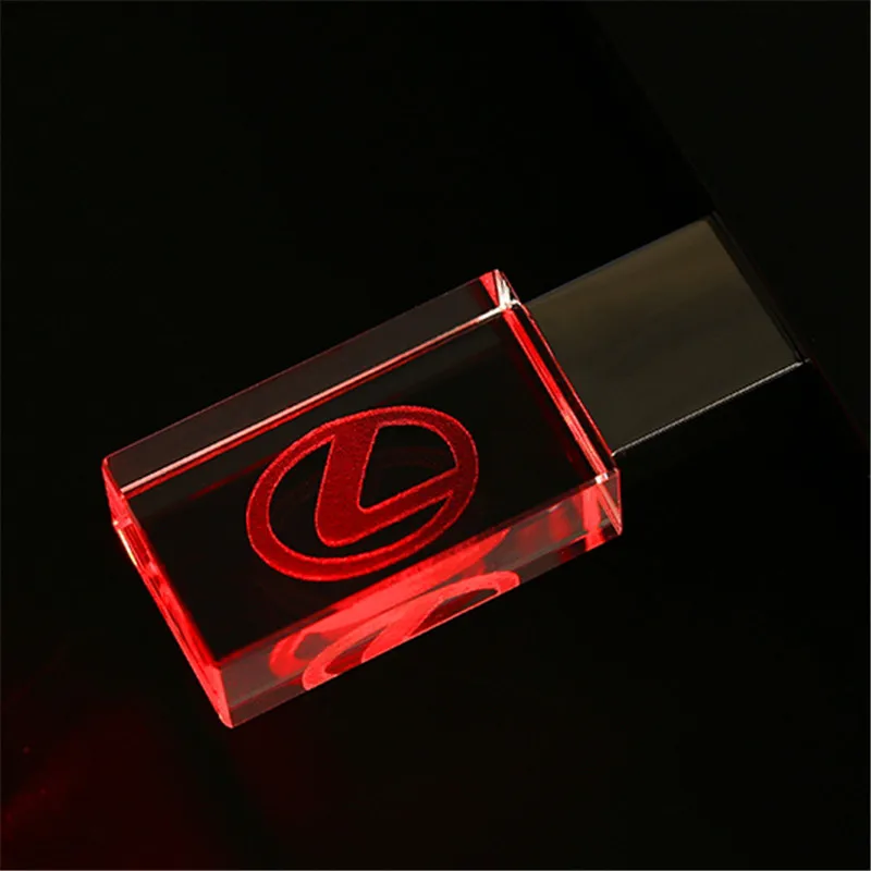 red JASTER lexus кристалл+ металл USB флэш накопитель флешки 4 ГБ 8 16 32 64 128 Внешняя память stick u диск - Цвет: red