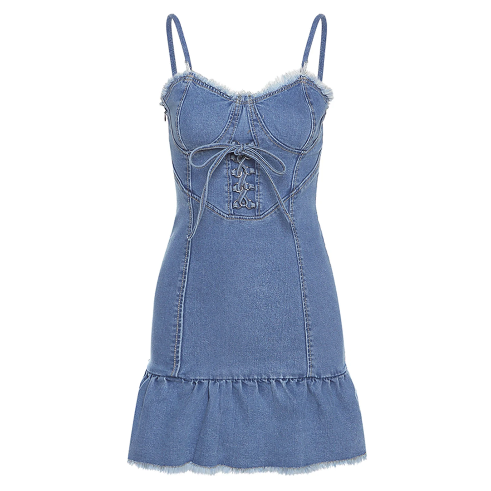 

Women Fashion Backless Solid Color Dress Stylish Sleeveless Dress for Ladies Female